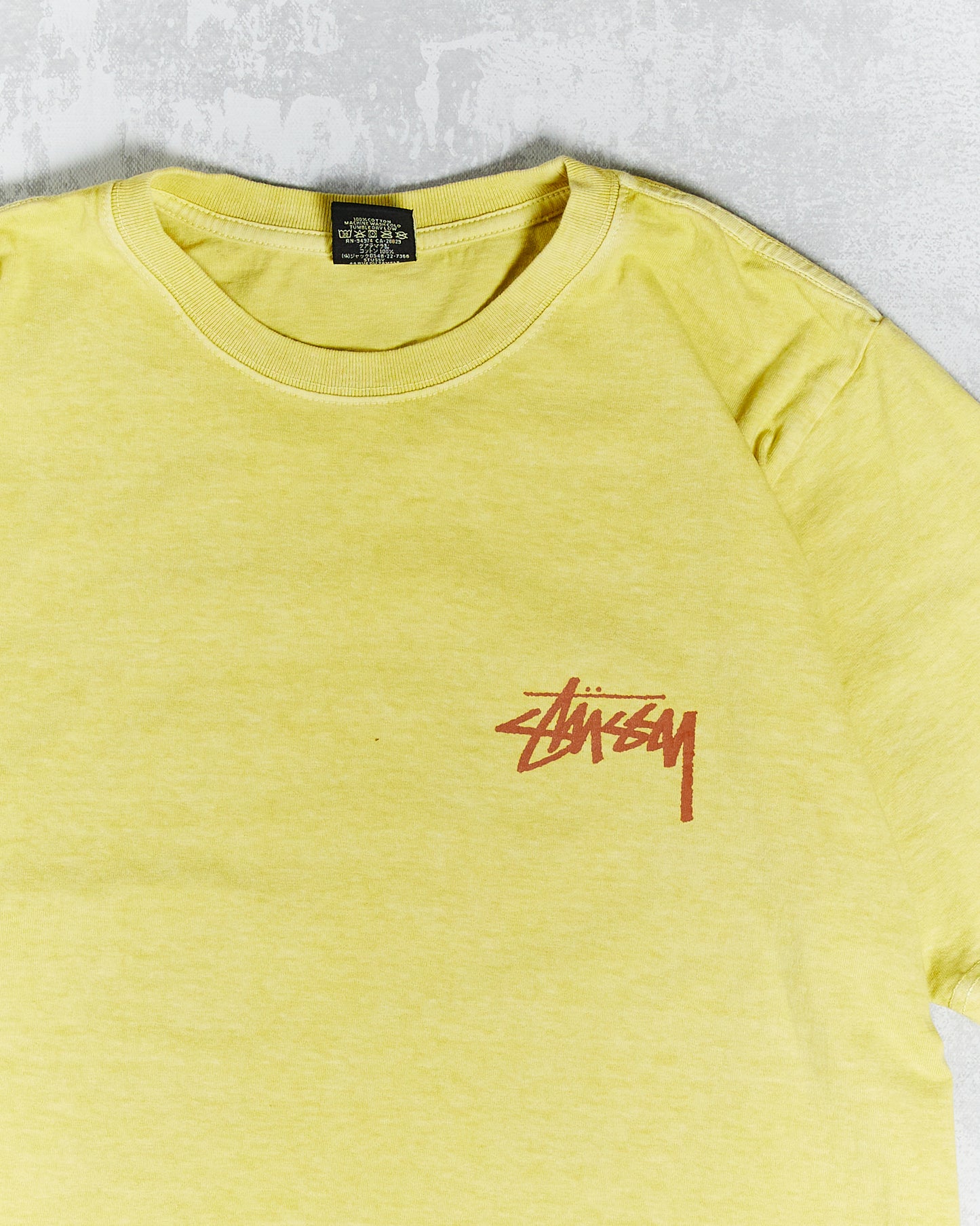Stussy How We're Living T-Shirt Pigment Dyed Yellow