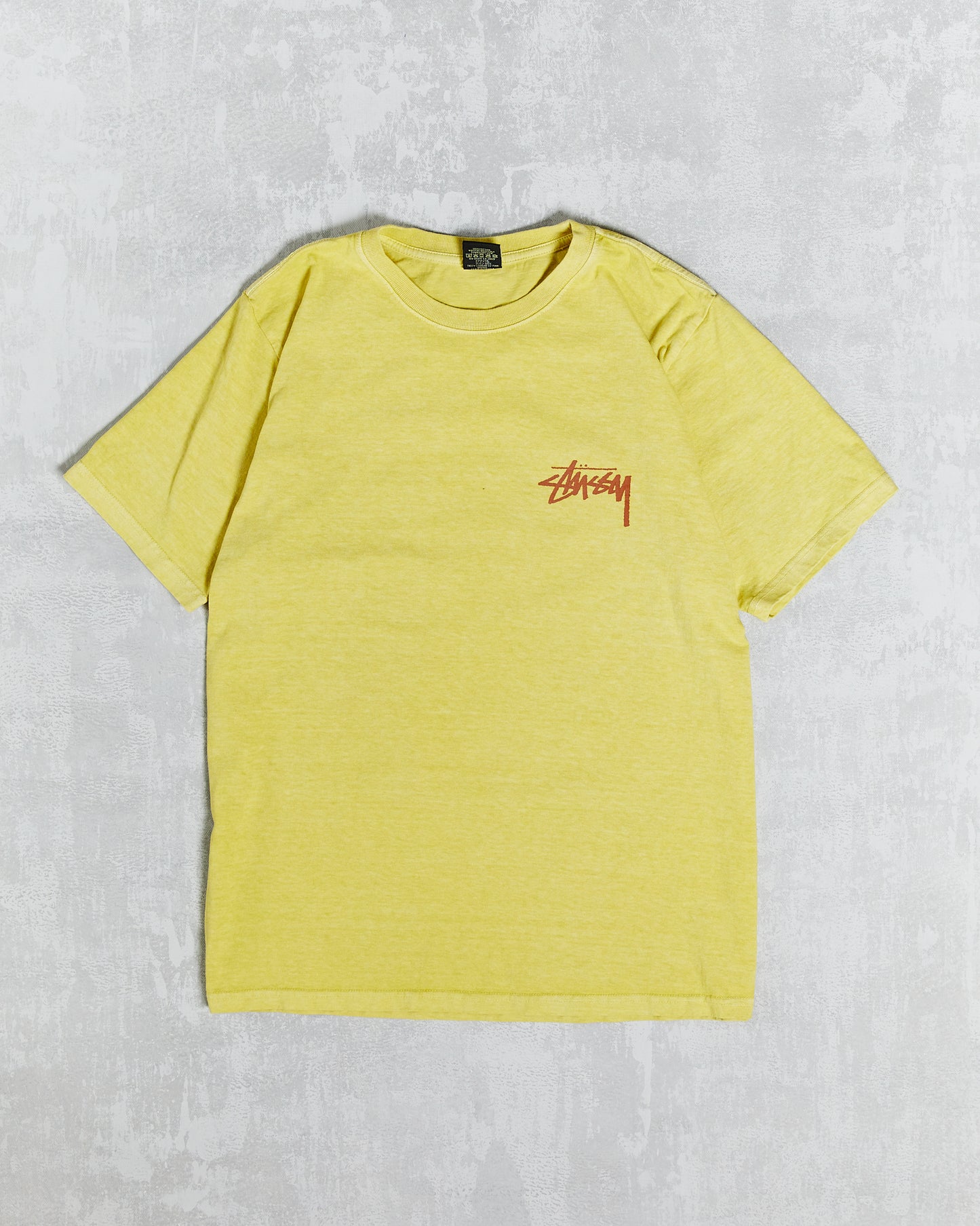 Stussy How We're Living T-Shirt Pigment Dyed Yellow