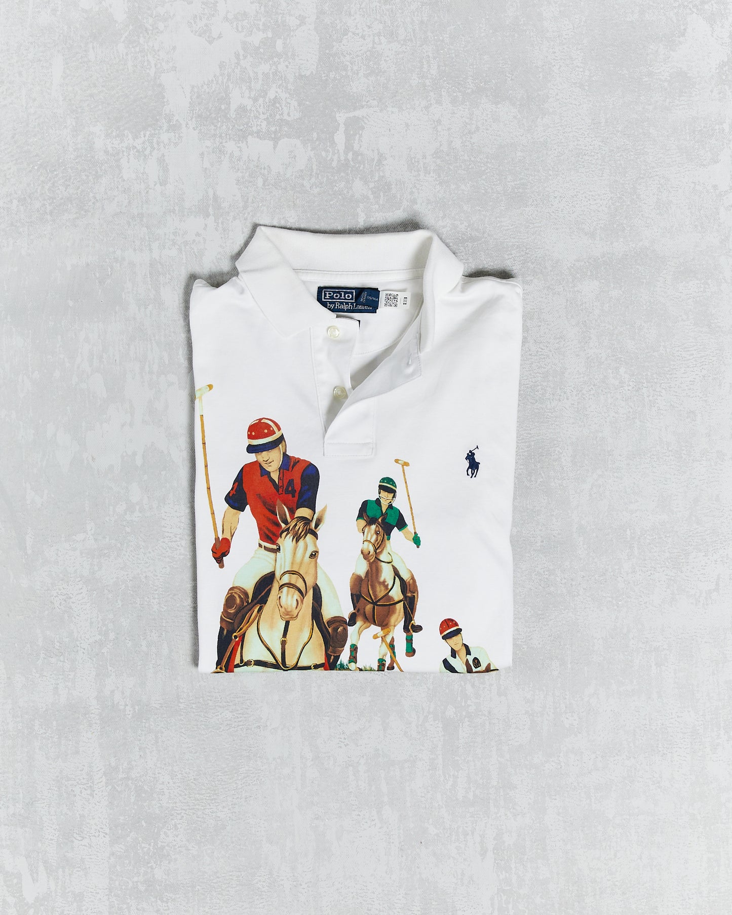 Ralph Lauren 5 Horseman Polo Shirt (Medium) white