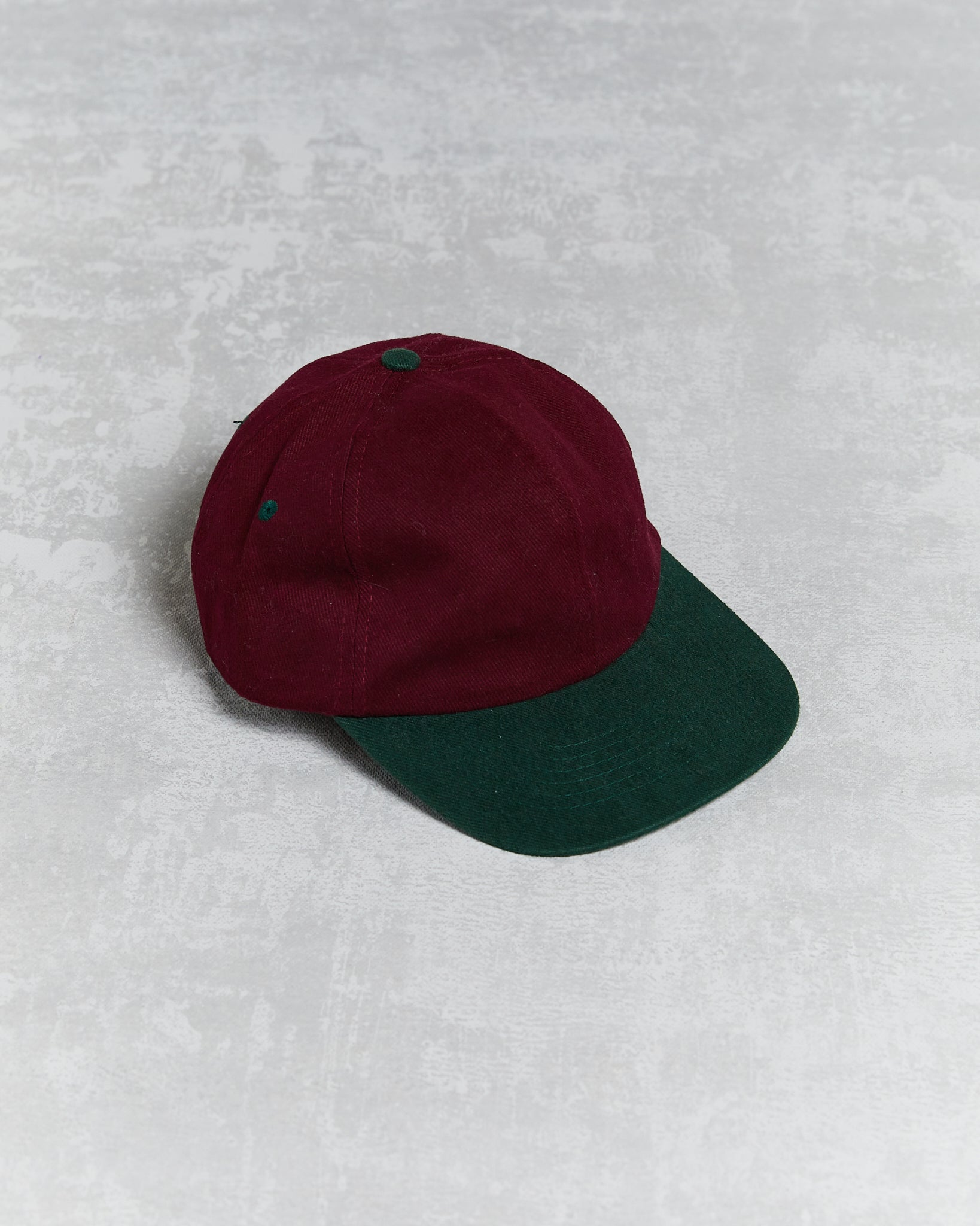 Vintage Blank T.I. Scrunch Cap Burgundy Green