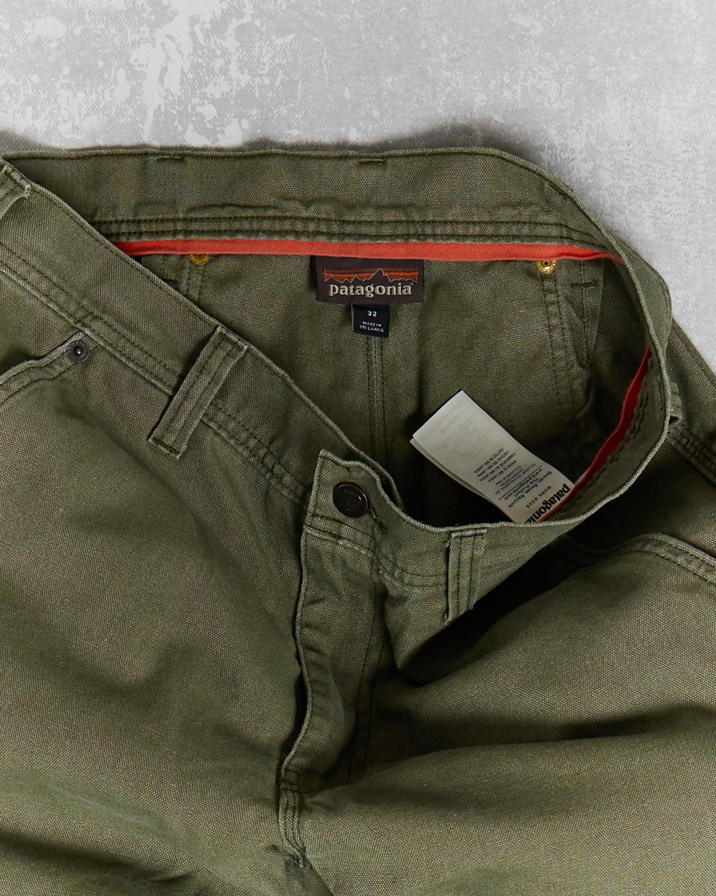 Patagonia stand up canvas pants green army olive 32