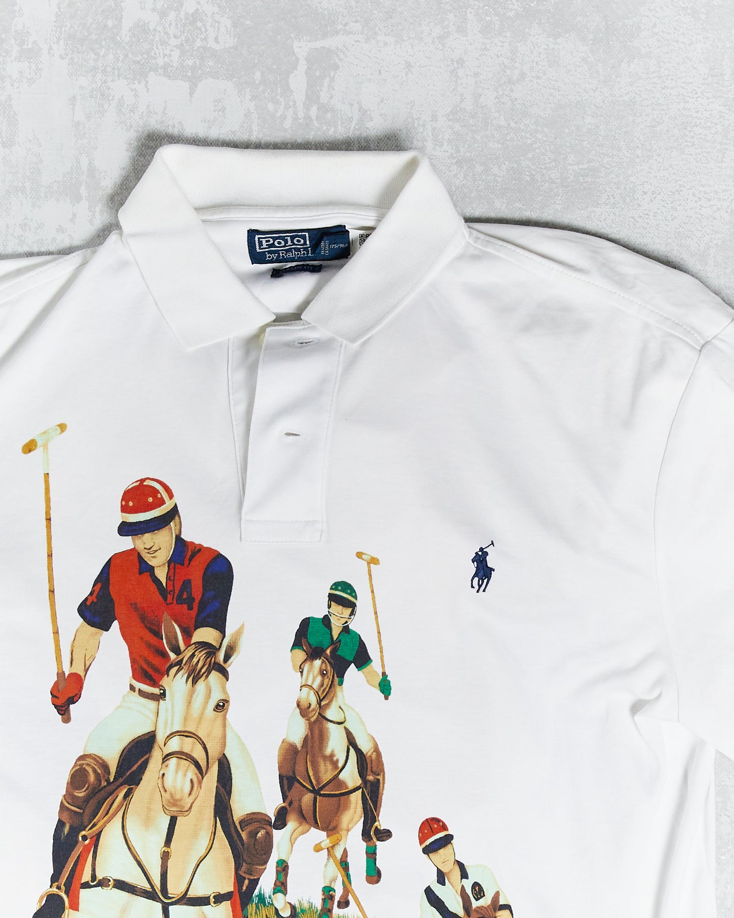 Ralph Lauren 5 Horseman Polo Shirt (Medium) white