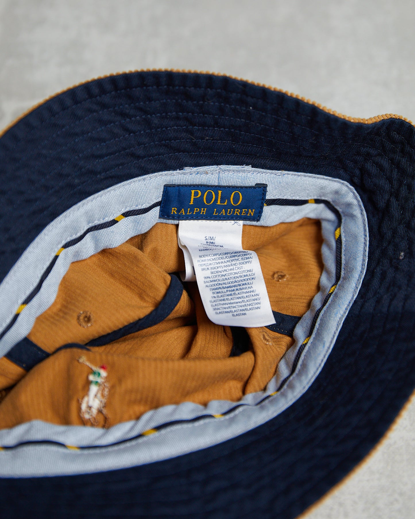 Ralph Lauren Polo Corduroy Bucket Hat Brown