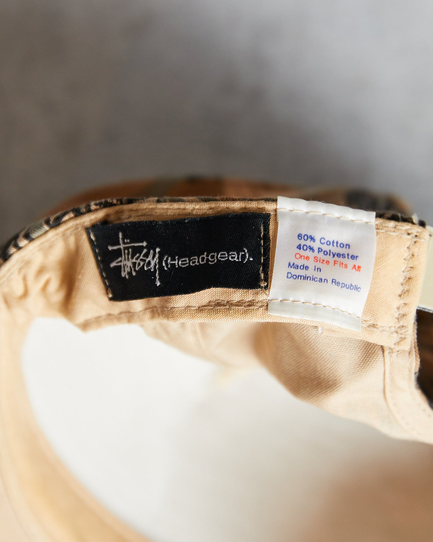 Vintage Stussy Big Block Camo Hat