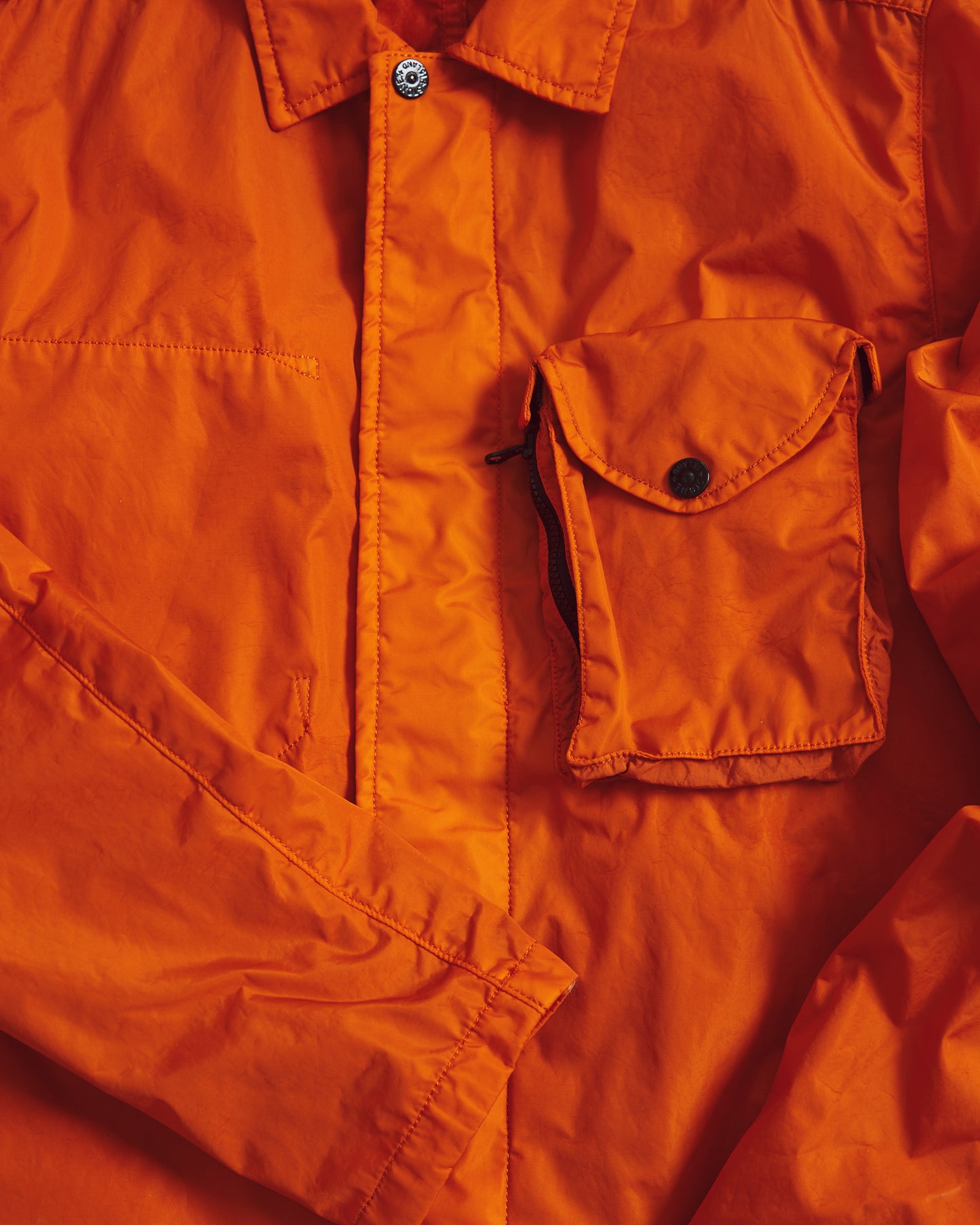 Orange Stone Island Nylon Overshirt Jacket