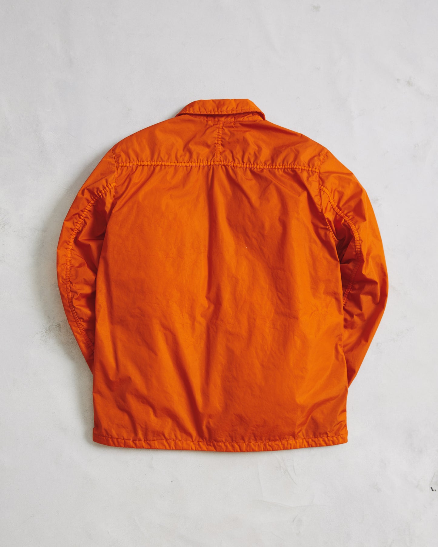 Orange Stone Island Nylon Overshirt Jacket