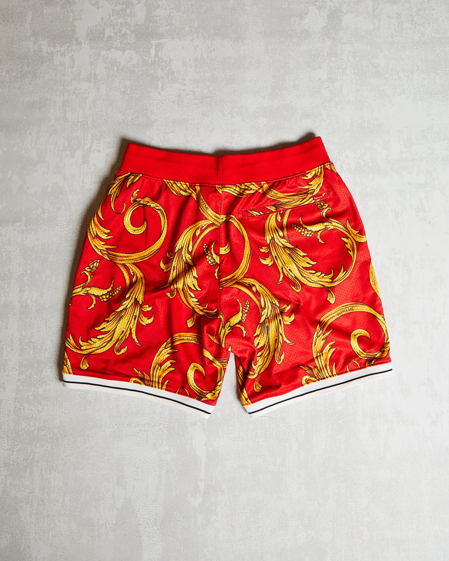 Nike x Supreme Foamposite Basketball Shorts 2014 red