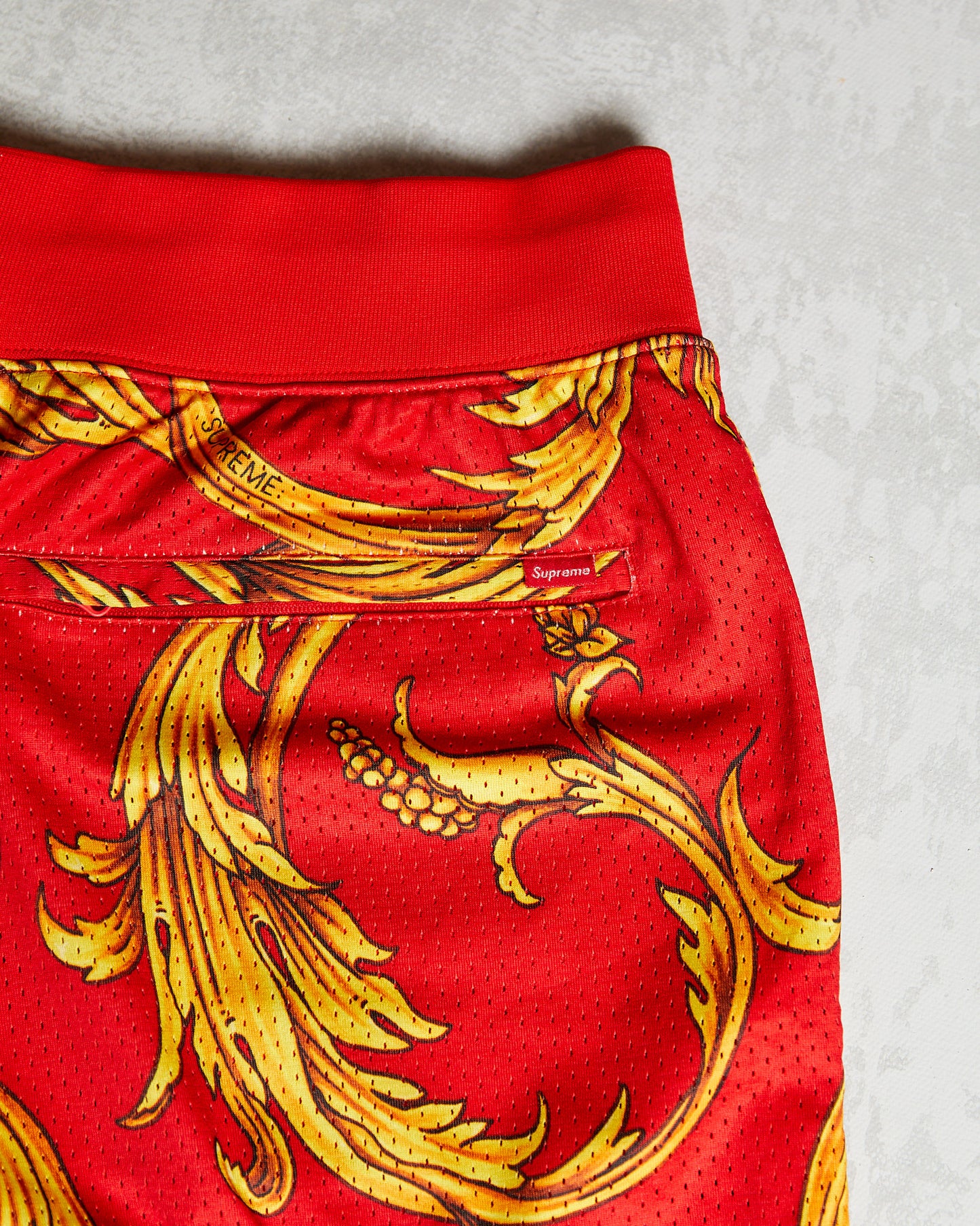 Nike x Supreme Foamposite Basketball Shorts 2014 red