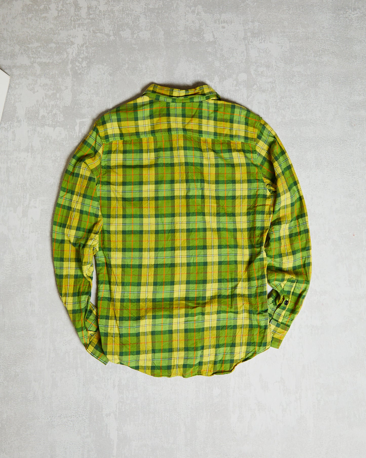 Noah Lightweight Flannel Shirt green yellow