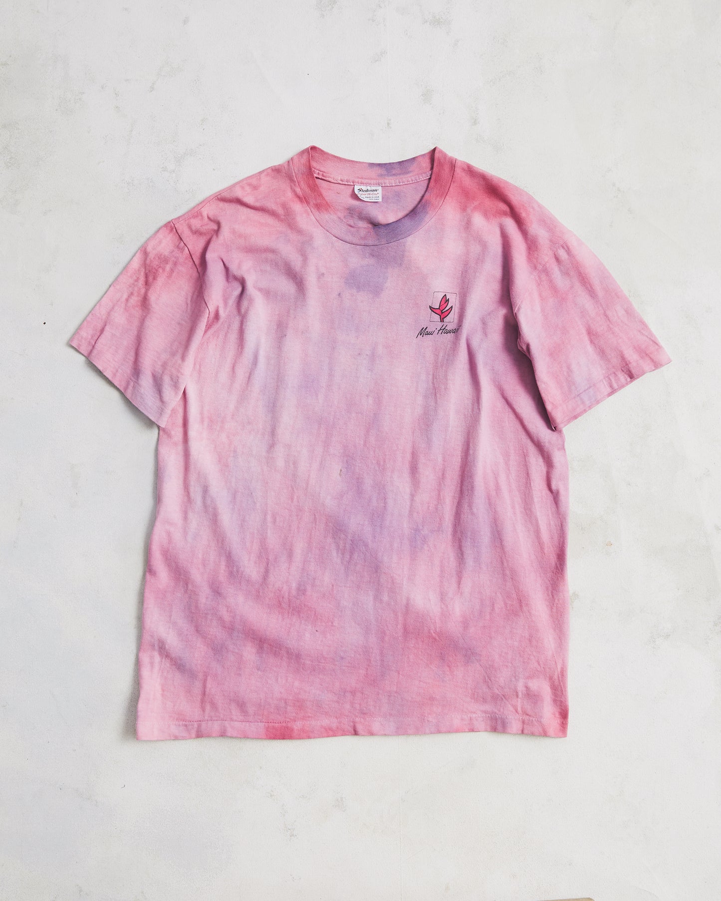 Pink Tie Dye Vintage Maui T Shirt