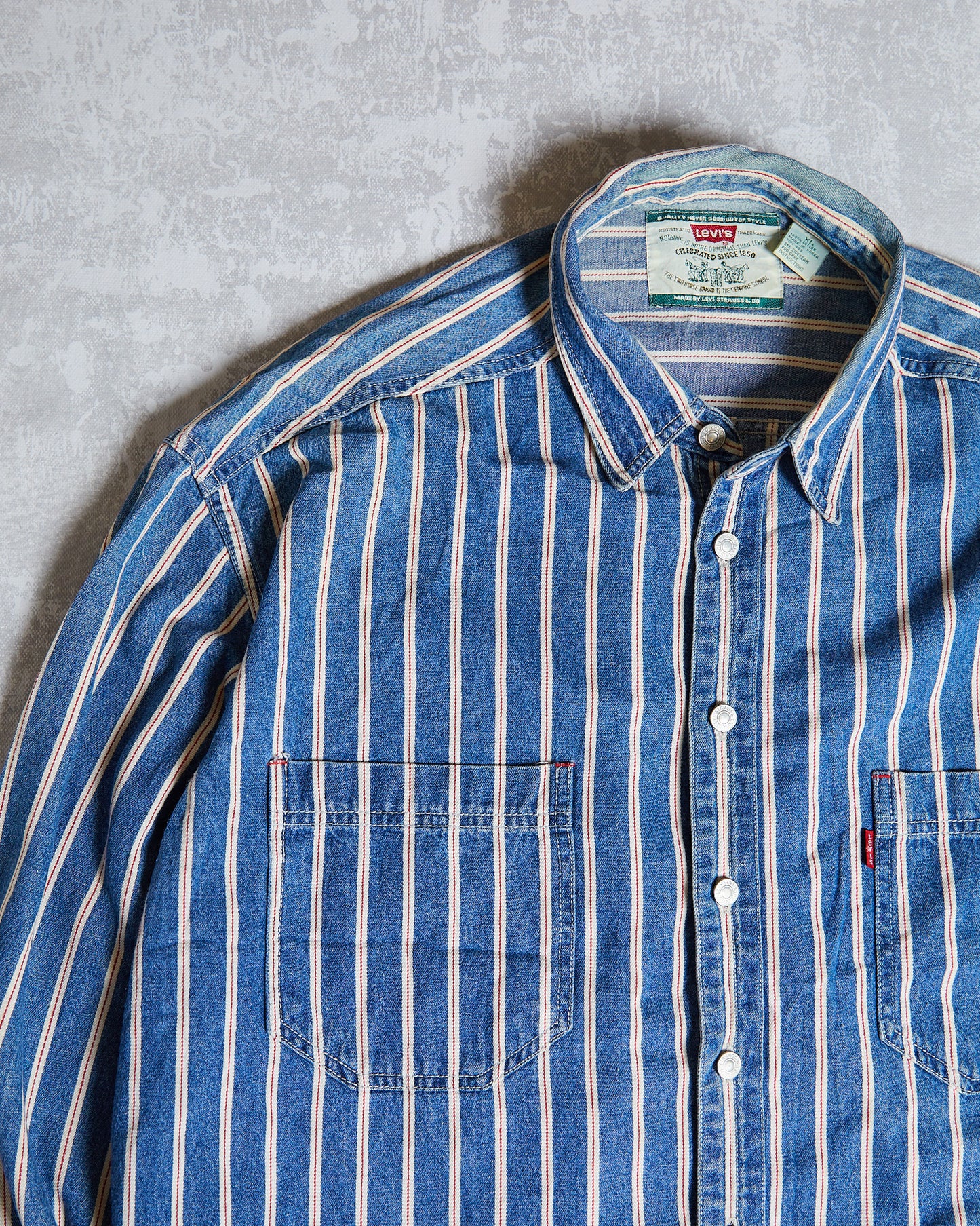 Vintage Striped Levis Button Down Shirt
