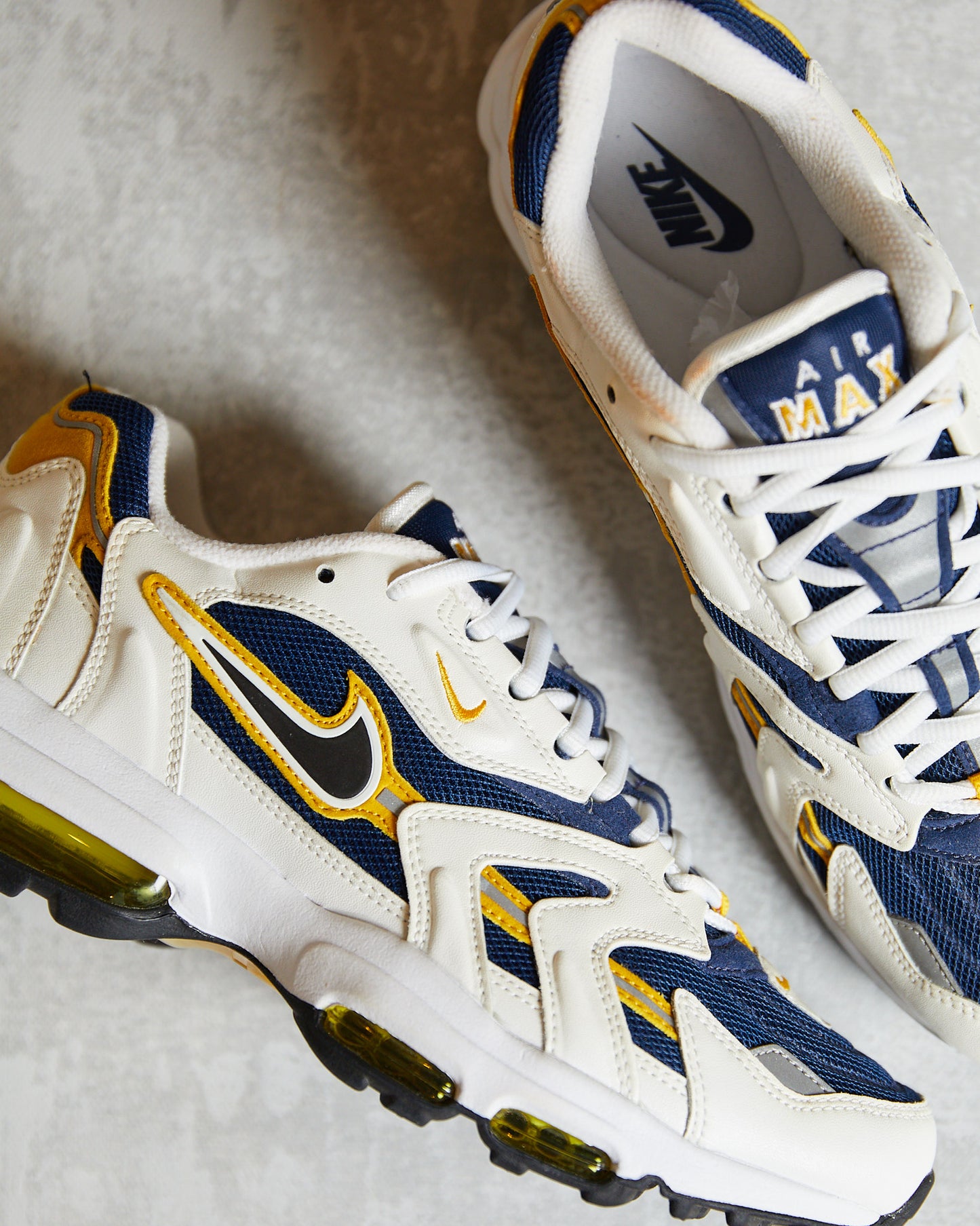 Nike Air Max 96 II 20th Anniversary Goldenrod Navy white yellow