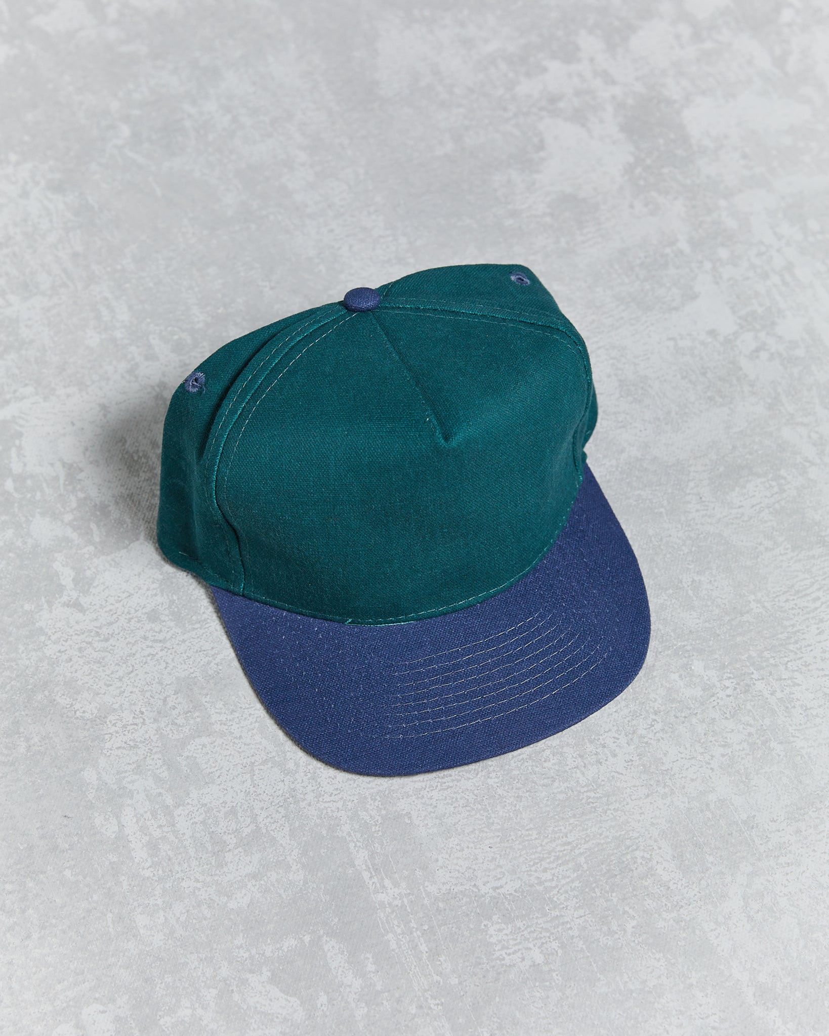 OTTO Cap high profile green and blue strap back adjustable hat 