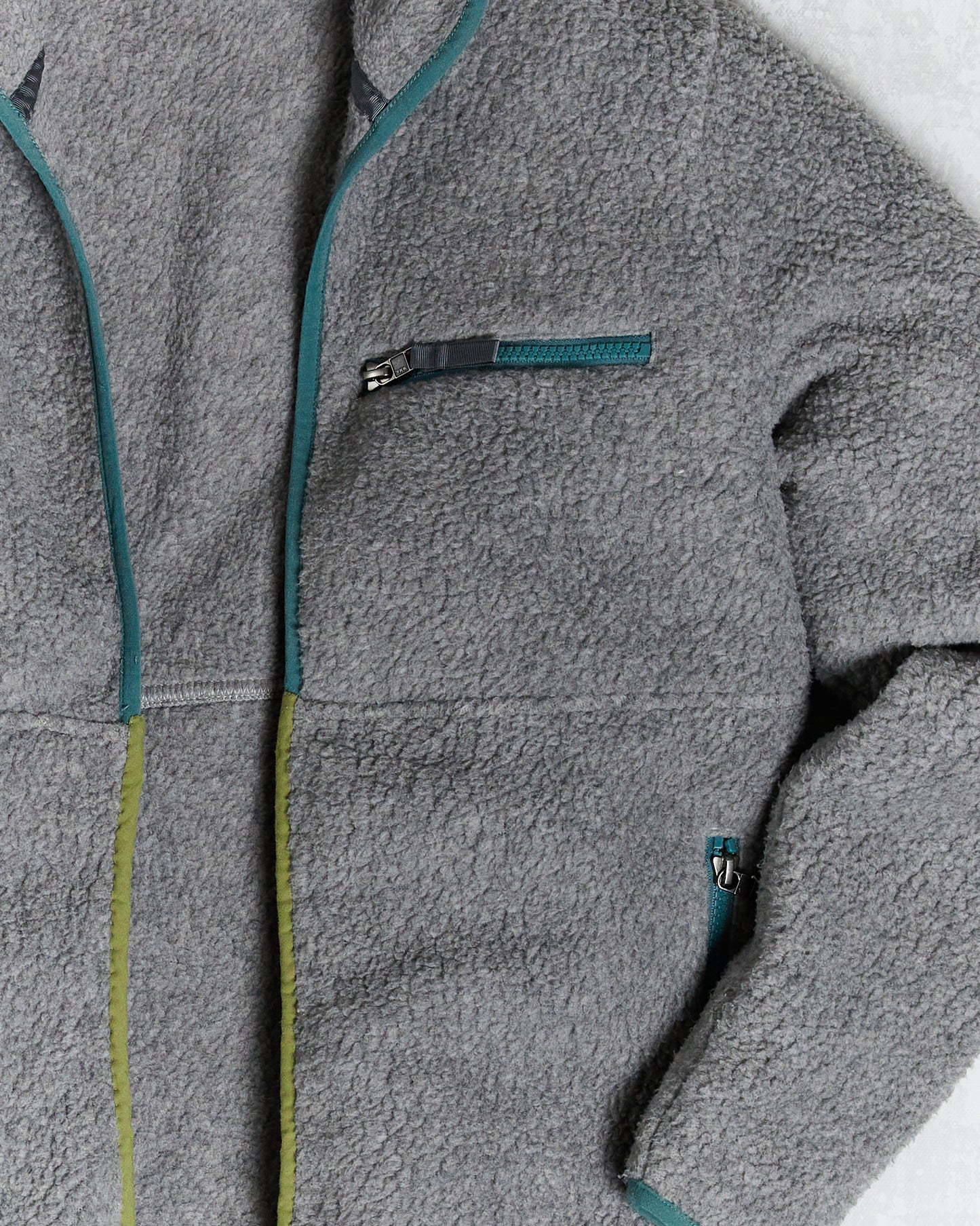 Grey fleece zip up jacket