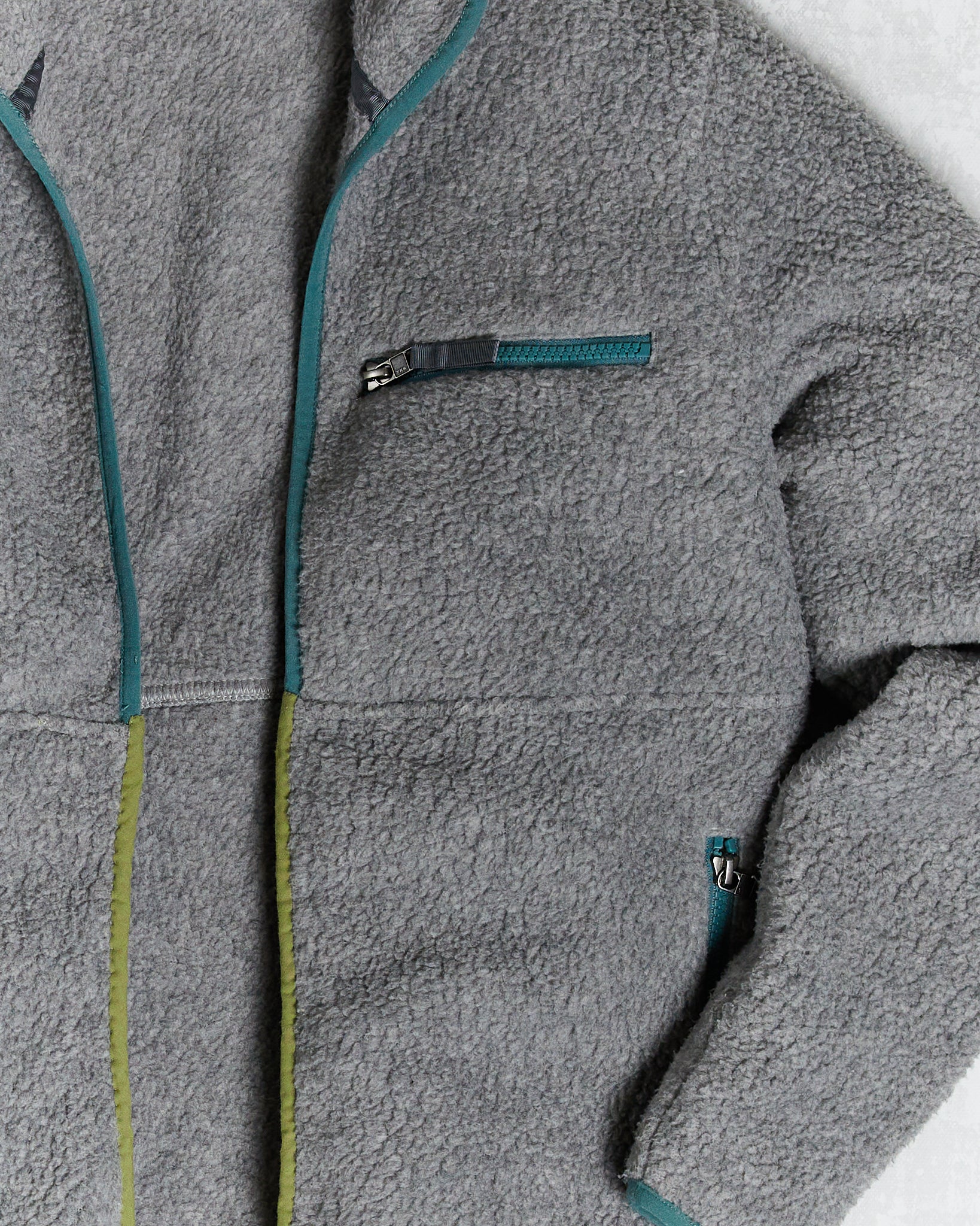 Grey fleece zip up jacket