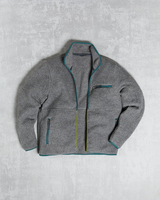 Grey fleece zip up jacket