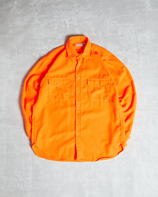 Orange L.L. Bean Long Sleeve Hunting Shirt