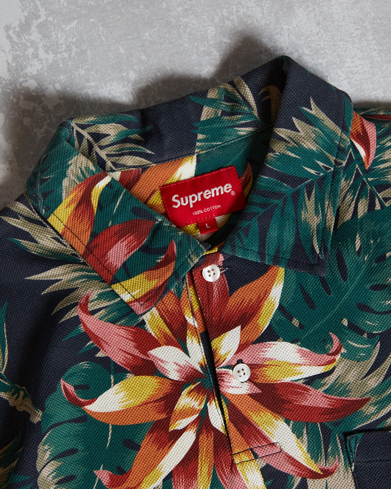 Supreme Floral Polo 2012 (Large) navy