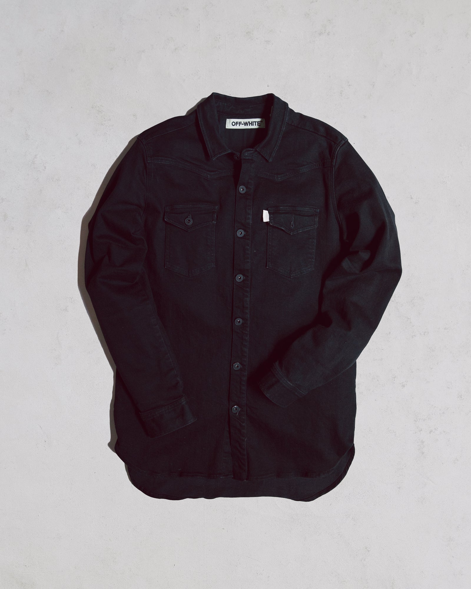 Off White Denim Shirt Jacket black