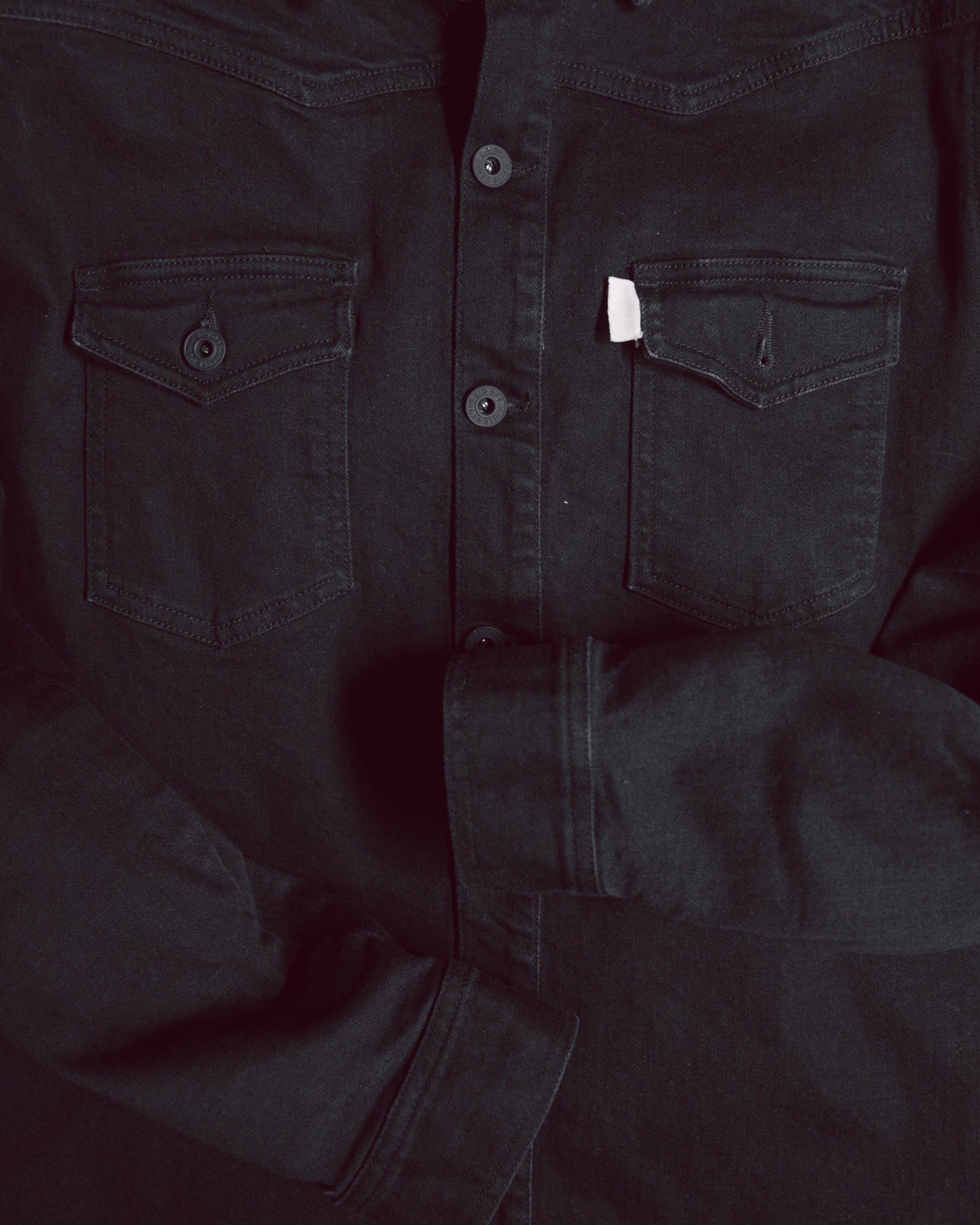 Off White Denim Shirt Jacket black