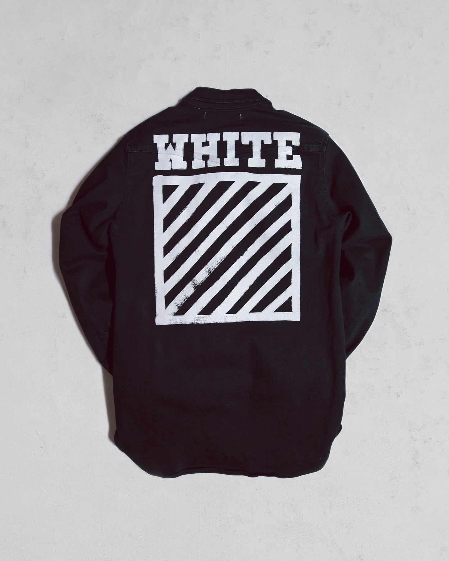 Off White Denim Shirt Jacket black