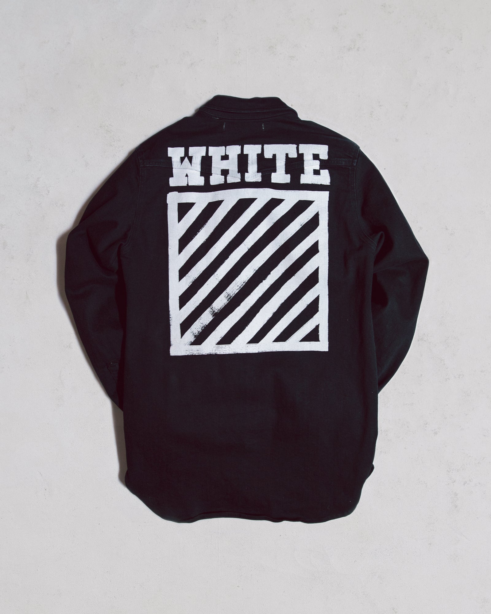 Off White Denim Shirt Jacket black