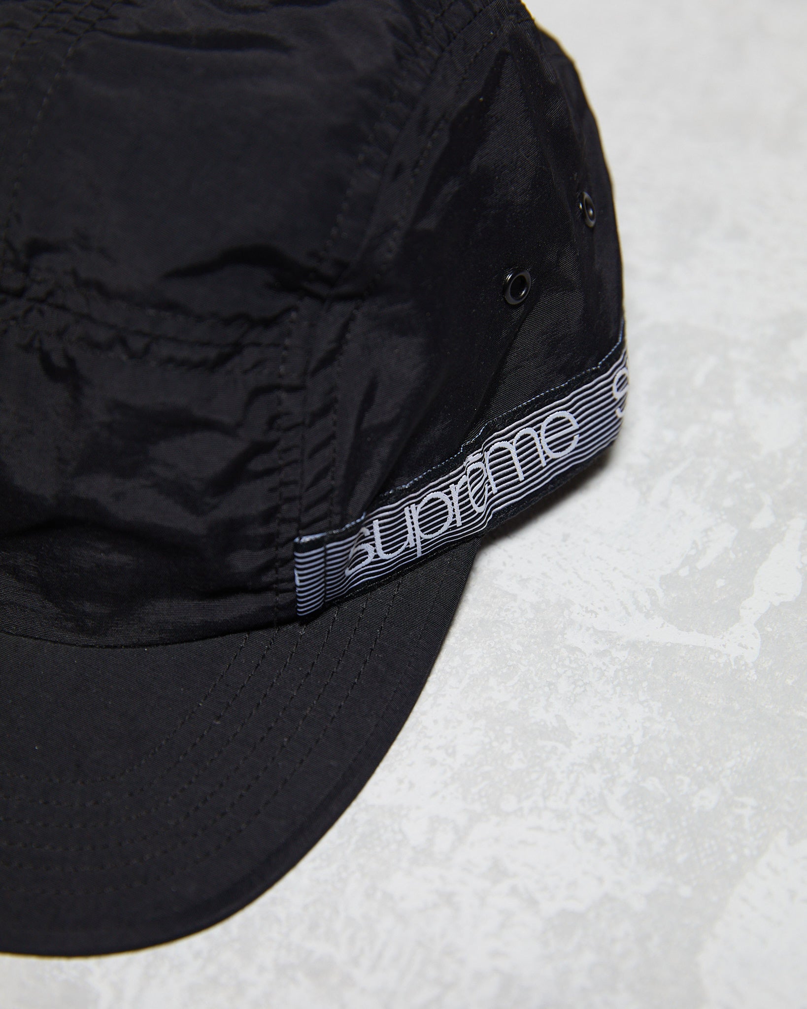 Supreme Tonal Tape Camp Cap Black