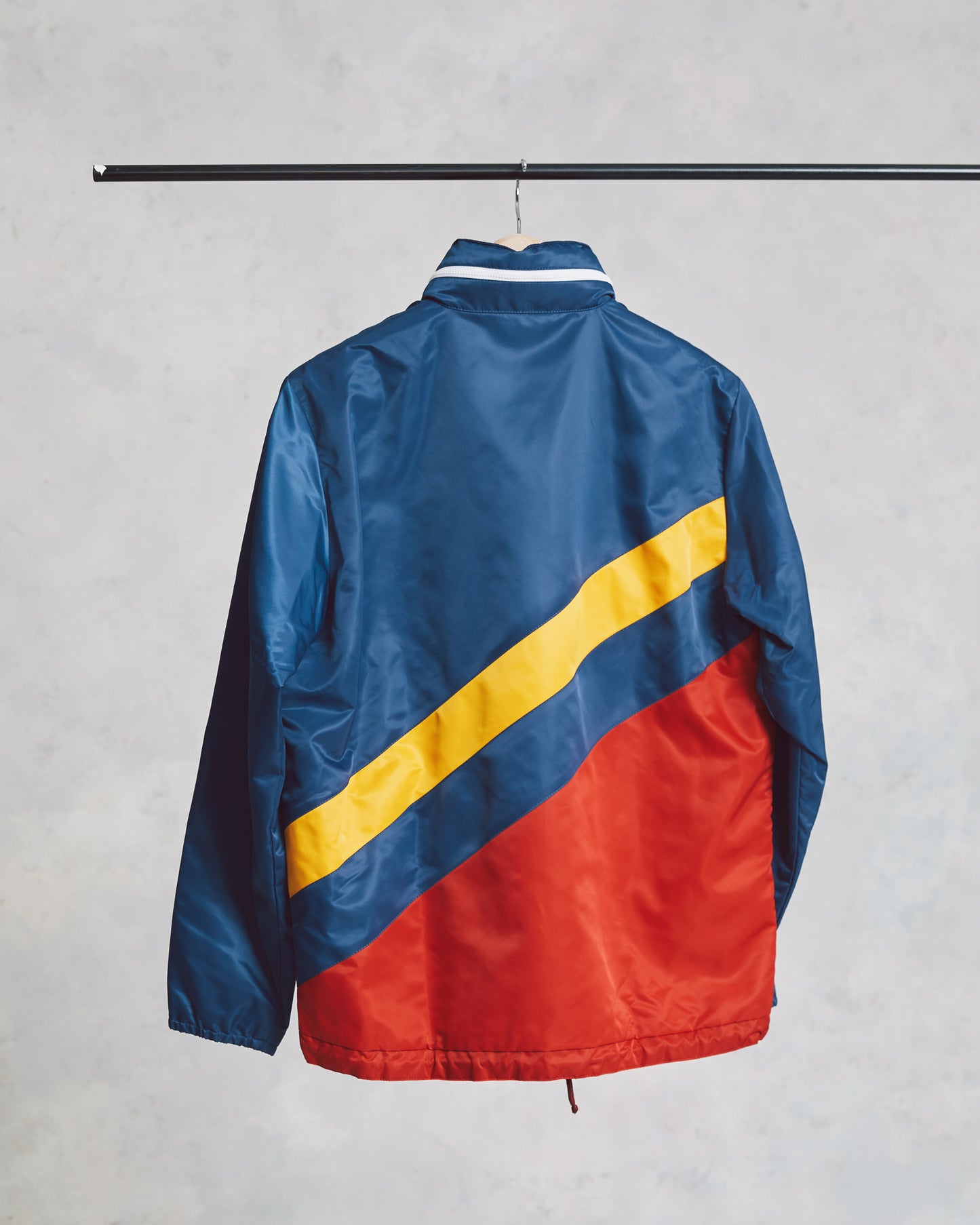 Noah Quarter Zip Pullover Jacket Blue Yellow White Red